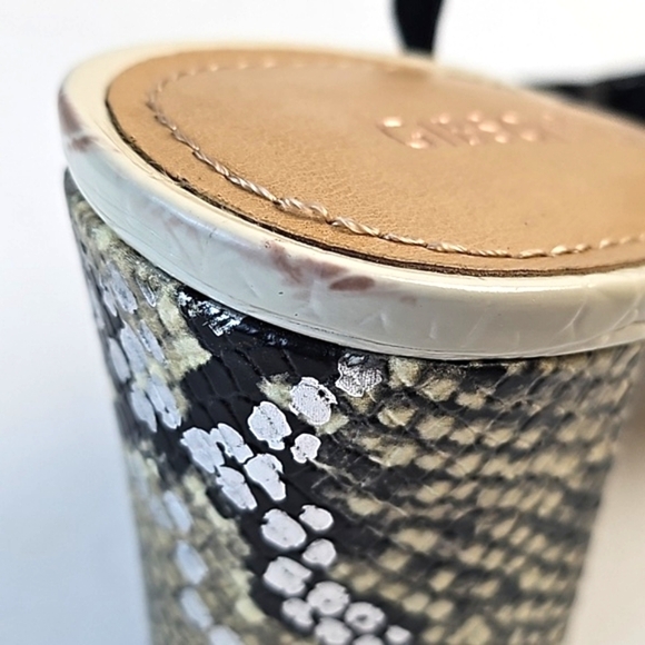 Gibson Latimer Cordelia Sheep Leather Snake Print Ankle Strap Block Heel… - Picture 16 of 16